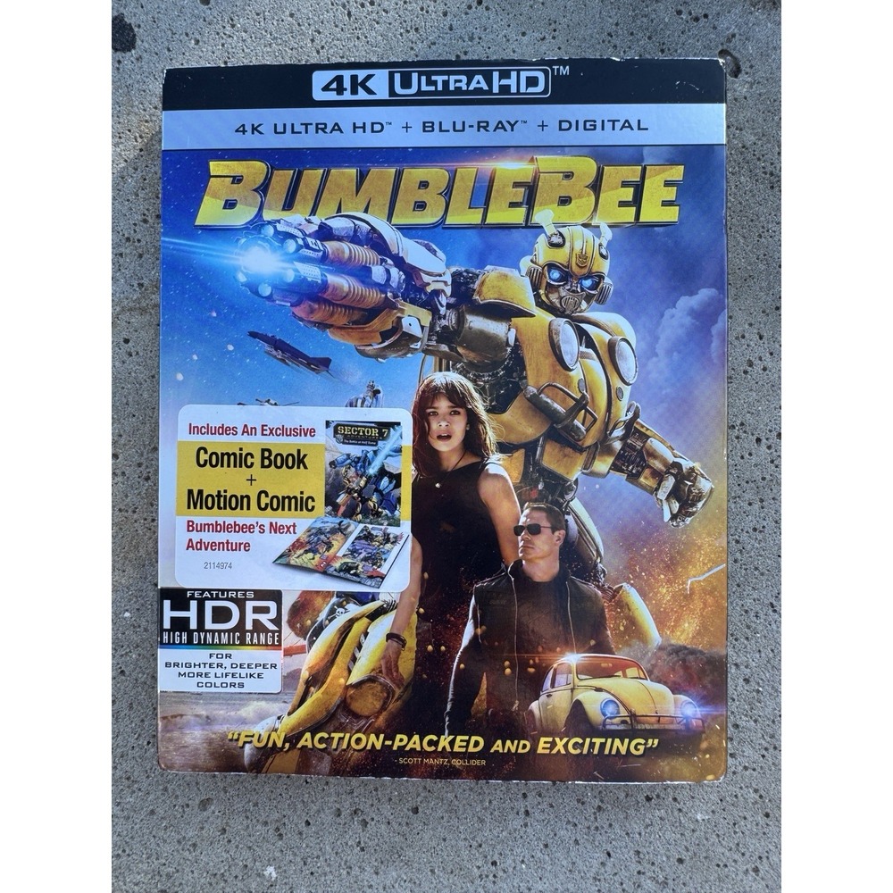 Bumblebee 4K Ultra HD Bluray/Bluray w/ Slipcover‎ w/ Comic Book